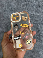 Protective Apple iPhone Back Cover - Cute 3D Coffee and Bear Case for iPhone - Style 4