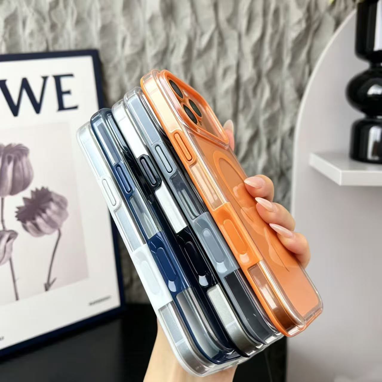 Shockproof Magsafe Clear Case With Ai Buttons for iPhone Series