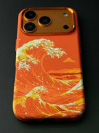 Luxo Seawaves Design Carbon Magsafe Case for iPhone Series