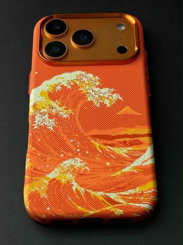 Luxo Seawaves Design Carbon Magsafe Case for iPhone Series