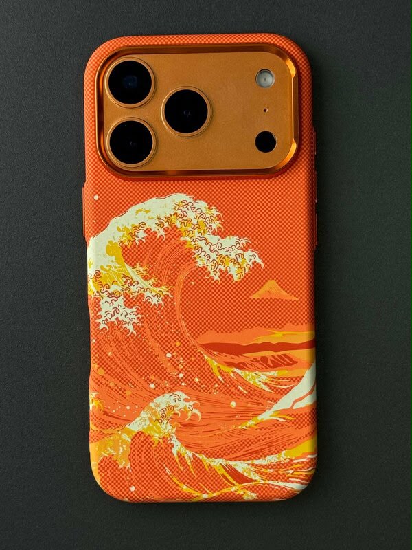 Luxo Seawaves Design Carbon Magsafe Case for iPhone Series