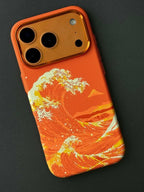 Luxo Seawaves Design Carbon Magsafe Case for iPhone Series