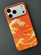 Luxo Seawaves Design Carbon Magsafe Case for iPhone Series