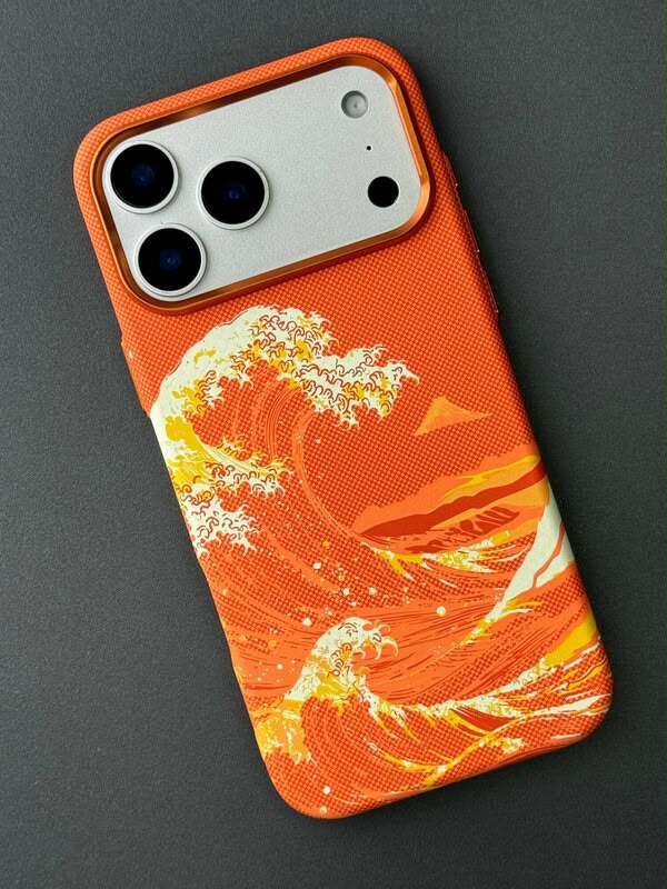 Luxo Seawaves Design Carbon Magsafe Case for iPhone Series