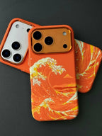 Luxo Seawaves Design Carbon Magsafe Case for iPhone Series