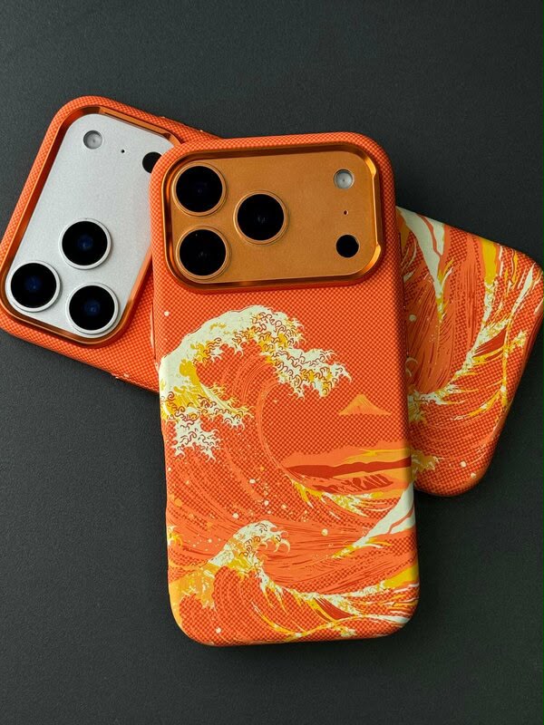 Luxo Seawaves Design Carbon Magsafe Case for iPhone Series