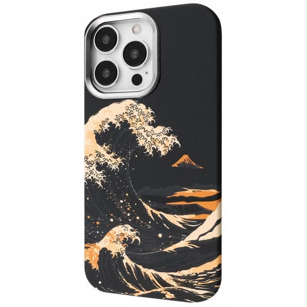 Luxo Seawaves Design Carbon Magsafe Case for iPhone Series