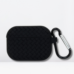 Woven Pattern Silicone Soft Case for AirPods 3 (Black)