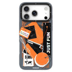 Protective Apple iPhone Back Cover - YOUNGKIT Matte Finish Different Dimensions Series Magsafe Case for iPhone 17 Pro (Orange)