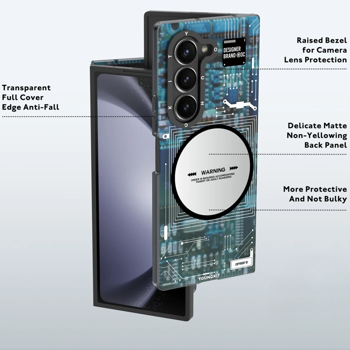 Circuit Board Futuristic Case for Samsung Galaxy Z Fold 6