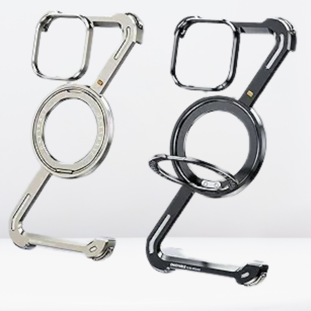 Z Metal Frameless Case with MagSafe Magnetic Stand for iPhone 15 Series
