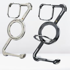 Z Metal Frameless Case with MagSafe Magnetic Stand for iPhone 15 Series