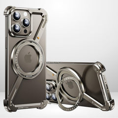 Z Metal Frameless Case with MagSafe Magnetic Stand for iPhone 16 Series