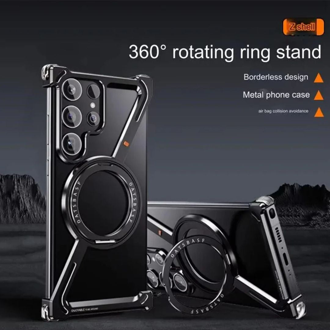 Z Metal Frameless Case with MagSafe Magnetic Stand for samsung Galaxy S24 ultra