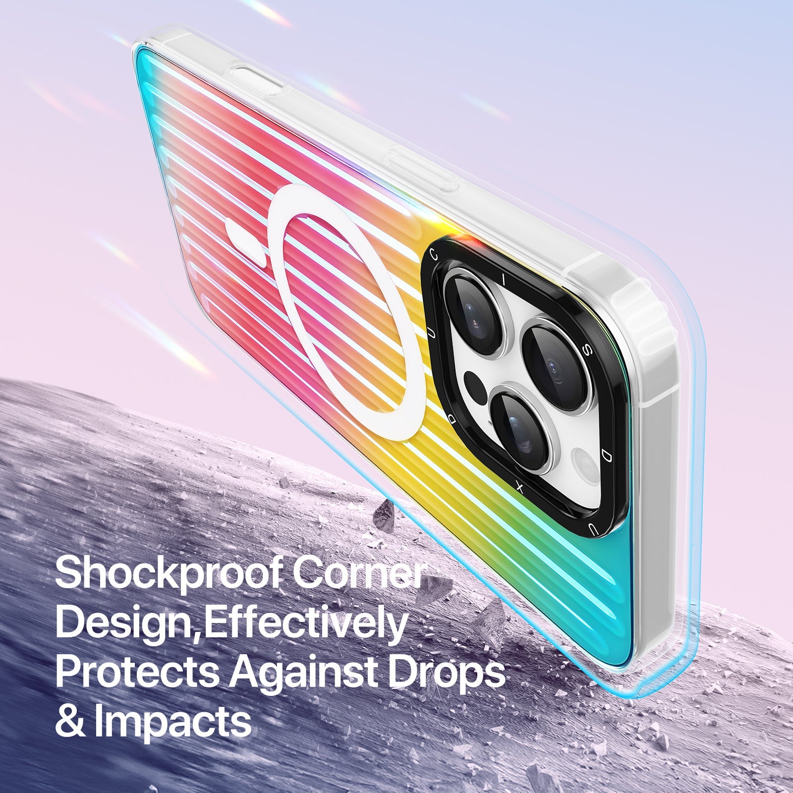 Protective Apple iPhone Back Cover - Zest Series Case for iPhone 16 Pro (Multi colour) - Style 3