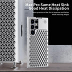 Samsung Galaxy S24 Ultra Metal Heat Dissipation Aluminum Cooling Case with Fragrance Aroma - Black Mobile Case by CoverMeUp - Style 2