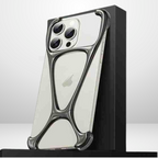 Protective Apple iPhone Back Cover - Zinc Alloy Metal Removable X Type Rimless Case for iPhone13/14/15 series - Style 3