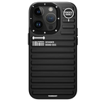 Protective Apple iPhone Back Cover - YOUNGKIT Luggage Series True Colour Case for iPhone 15 Pro Max (BLACK)