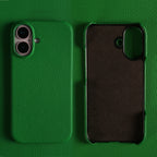 Luxury Real Leather Phone Case with MagSafe (Lychee Pattern) Mobile Case by CoverMeUp - Style 44