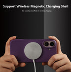 Luxury Real Leather Phone Case with MagSafe (Lychee Pattern) Mobile Case by CoverMeUp - Style 45