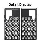 Samsung Galaxy S24 Ultra Metal Heat Dissipation Aluminum Cooling Case with Fragrance Aroma - Black Mobile Case by CoverMeUp - Style 5