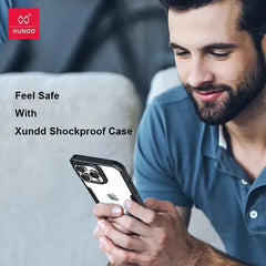 Protective Case Official XUNDD, Beatle Series Case for iPhone 16 Pro (Transparent - Black)