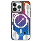 Protective Apple iPhone Back Cover - YOUNGKIT Galactic Luminous Quicksand Night Glow Case for iPhone 15 Pro (Blue)