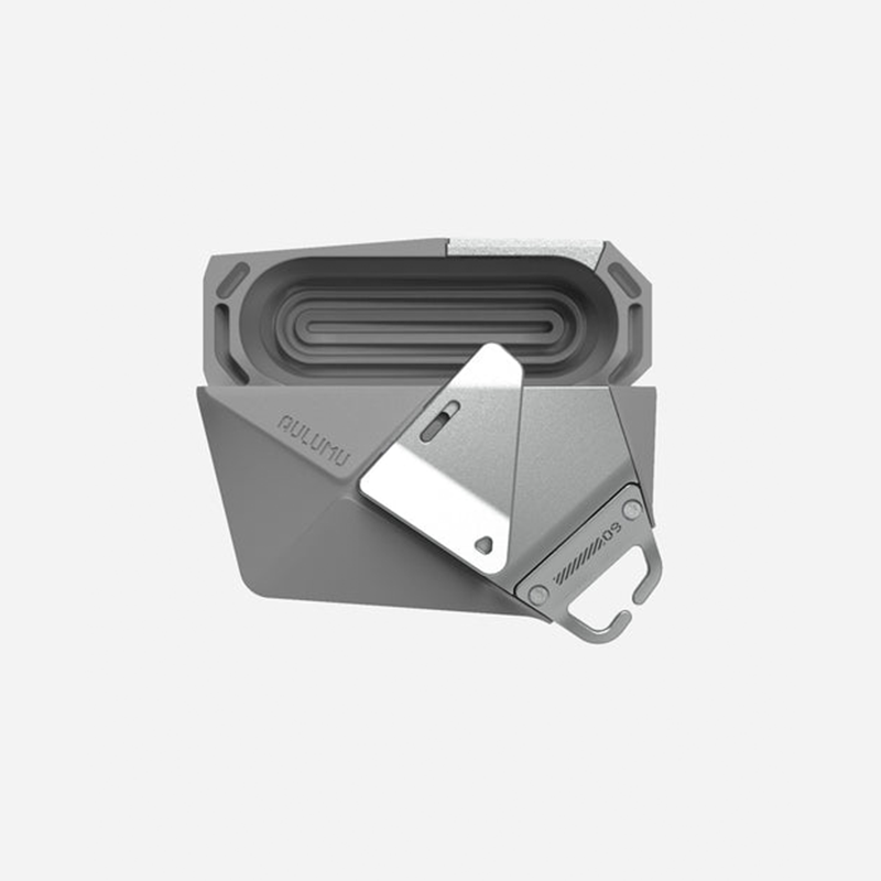 Aulumu A09 Geometric Case for AirPods Pro 1/2 | Lock & Lanyard