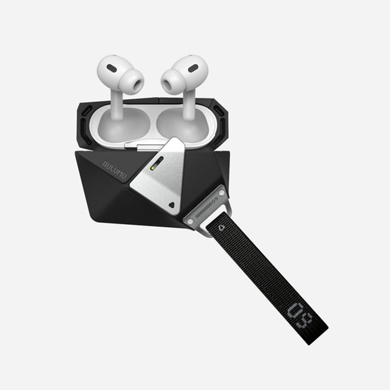 Aulumu A09 Geometric Case for AirPods Pro 1/2 | Lock & Lanyard