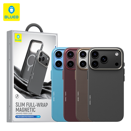 Blueo Slim Full-Wrap Magnetic Aramid Fiber Case for iPhone 18 Series