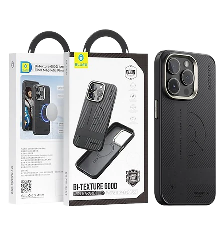 Blueo Bi Texture Aramid Fiber Case 600D Magnetic For iPhone 16 Pro