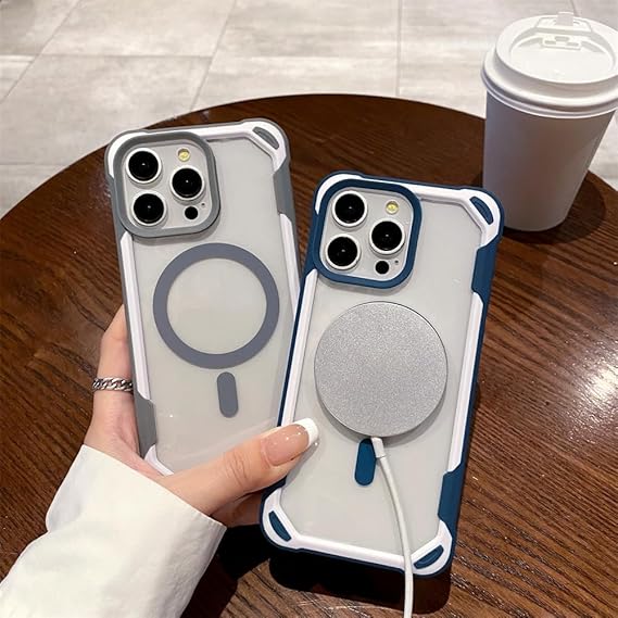 Silicone shockproof Bumper Case back cover in transparent with air cushion technology for iPhone