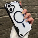Protective Apple iPhone Back Cover - Silicone shockproof Bumper Case back cover in transparent with air cushion technology for iPhone - Style 4