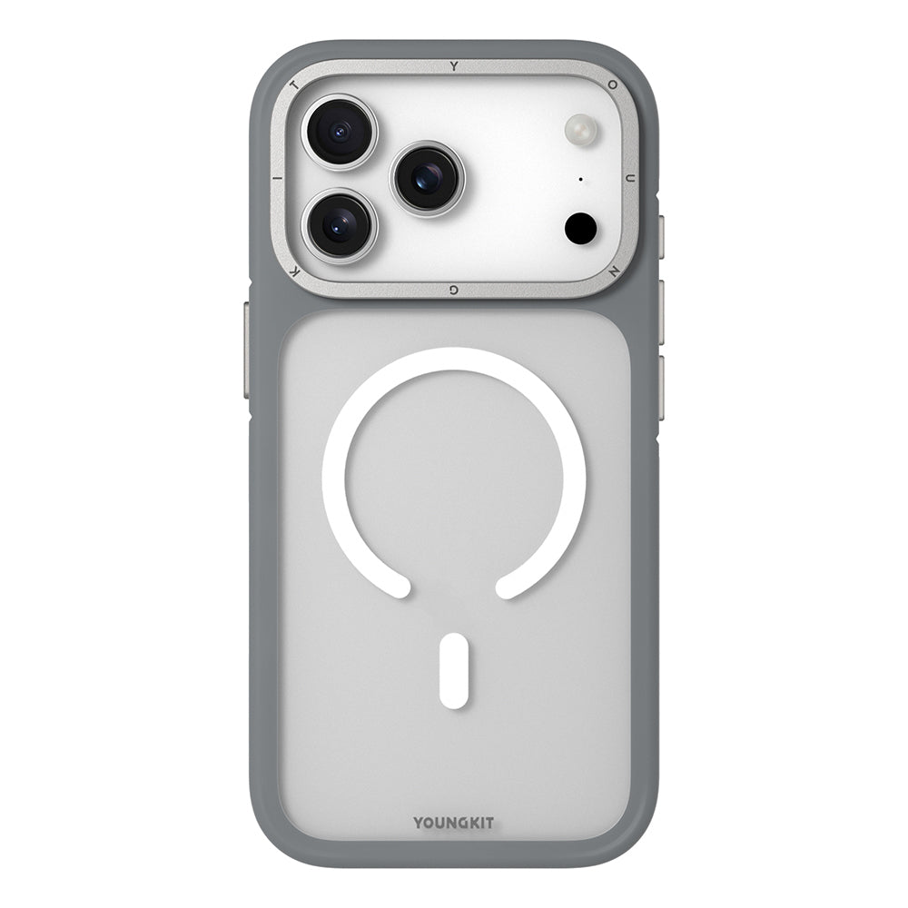 iPhone 17 Pro Case | YOUNGKIT Rocky Sand Series (GREY)