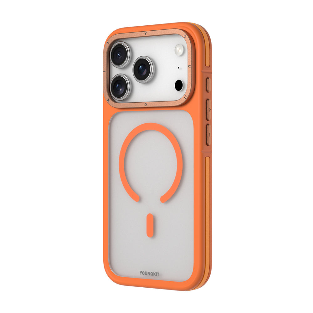 iPhone 17 Pro Max Case | YOUNGKIT Rocky Sand Series (ORANGE)