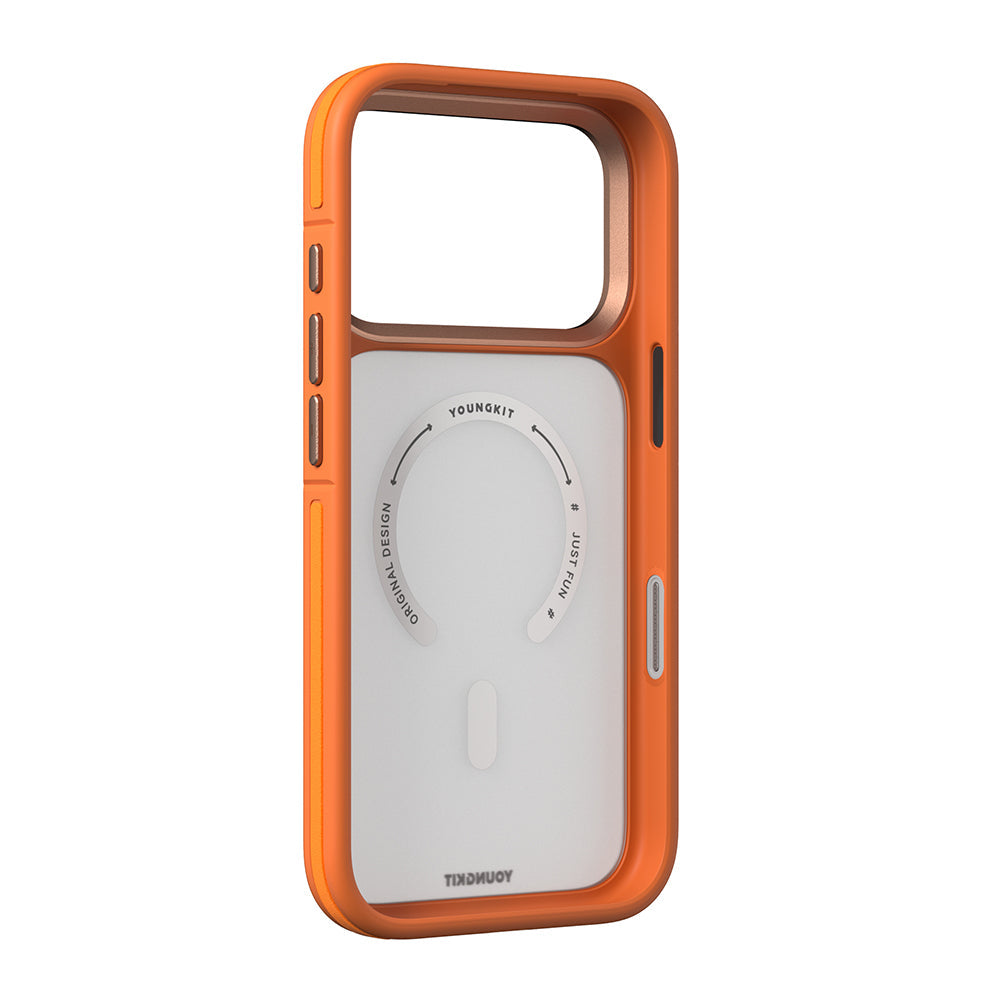 iPhone 17 Pro Max Case | YOUNGKIT Rocky Sand Series (ORANGE)