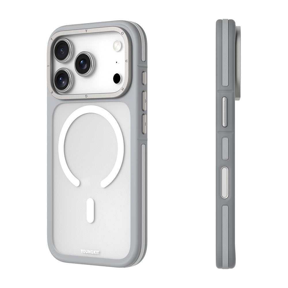 iPhone 17 Pro Case | YOUNGKIT Rocky Sand Series (GREY)