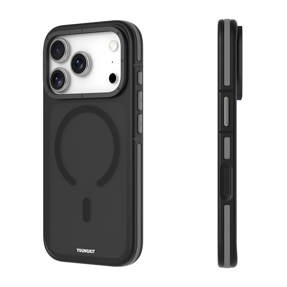 iPhone 17 Pro Case | YOUNGKIT Rocky Sand Series (BLACK)