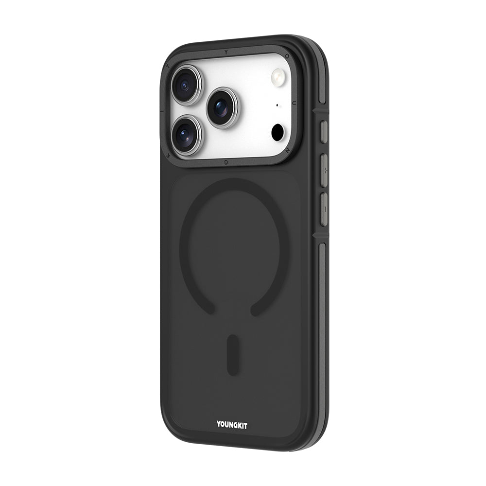 iPhone 17 Pro Max / 18 Pro Max Case | YOUNGKIT Rocky Sand Series (BLACK)
