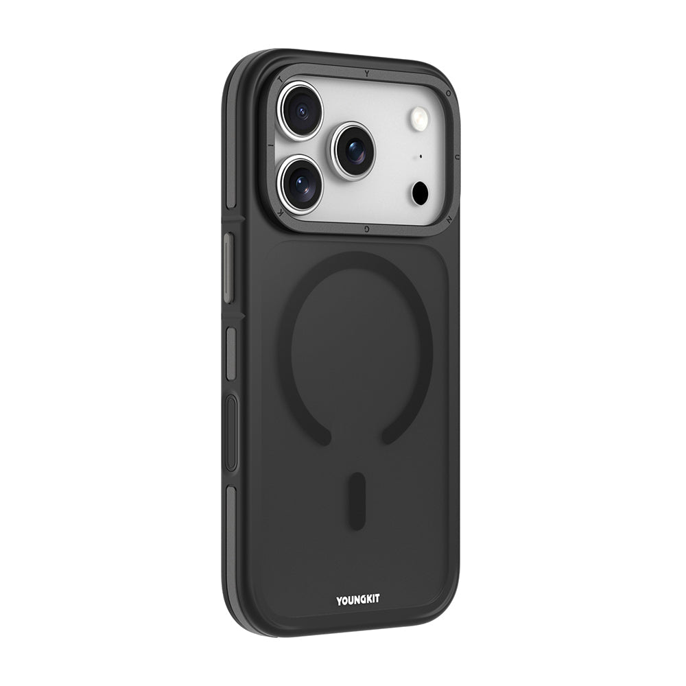 iPhone 17 Pro Max / 18 Pro Max Case | YOUNGKIT Rocky Sand Series (BLACK)