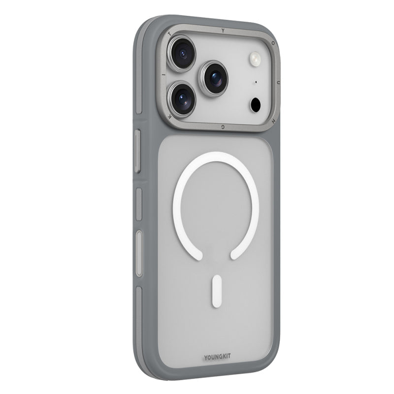 iPhone 17 Pro Case | YOUNGKIT Rocky Sand Series (GREY)