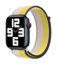 Oat Milk/ Lemon Zest Sports Loop for iWatch 42mm, 44mm & 45mm Series 1 2 3 4 5 6 7 8(Watch Not Included)