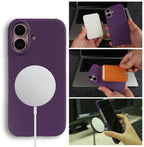 Luxury Real Leather Phone Case with MagSafe (Lychee Pattern) Mobile Case by CoverMeUp - Style 47