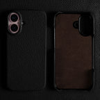 Luxury Real Leather Phone Case with MagSafe (Lychee Pattern) Mobile Case by CoverMeUp - Style 48
