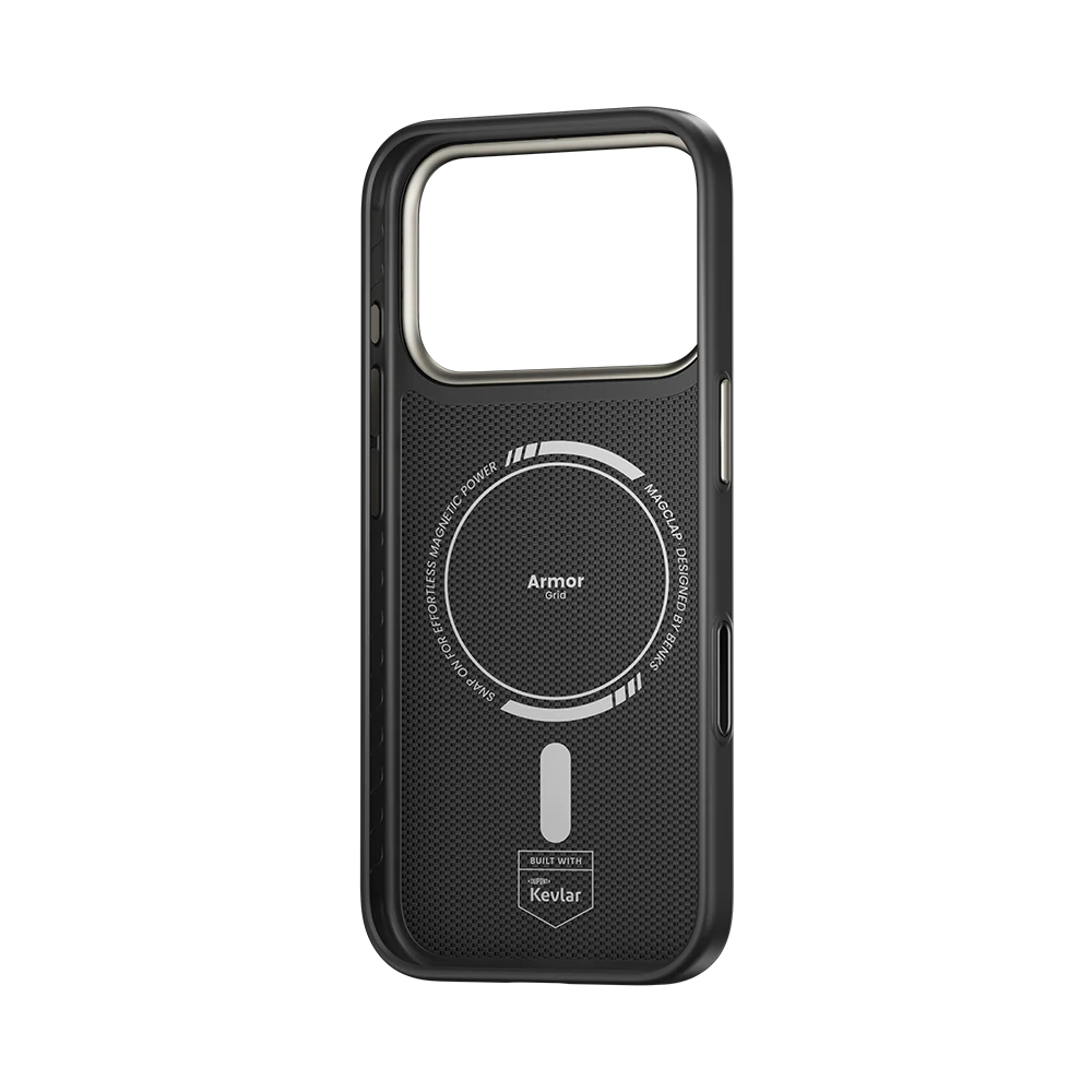 BENKS ArmorGrid ArmorPro Case built with Kevlar® Carbon Fibre for iPhone 17 Pro (BLACK) (Default)