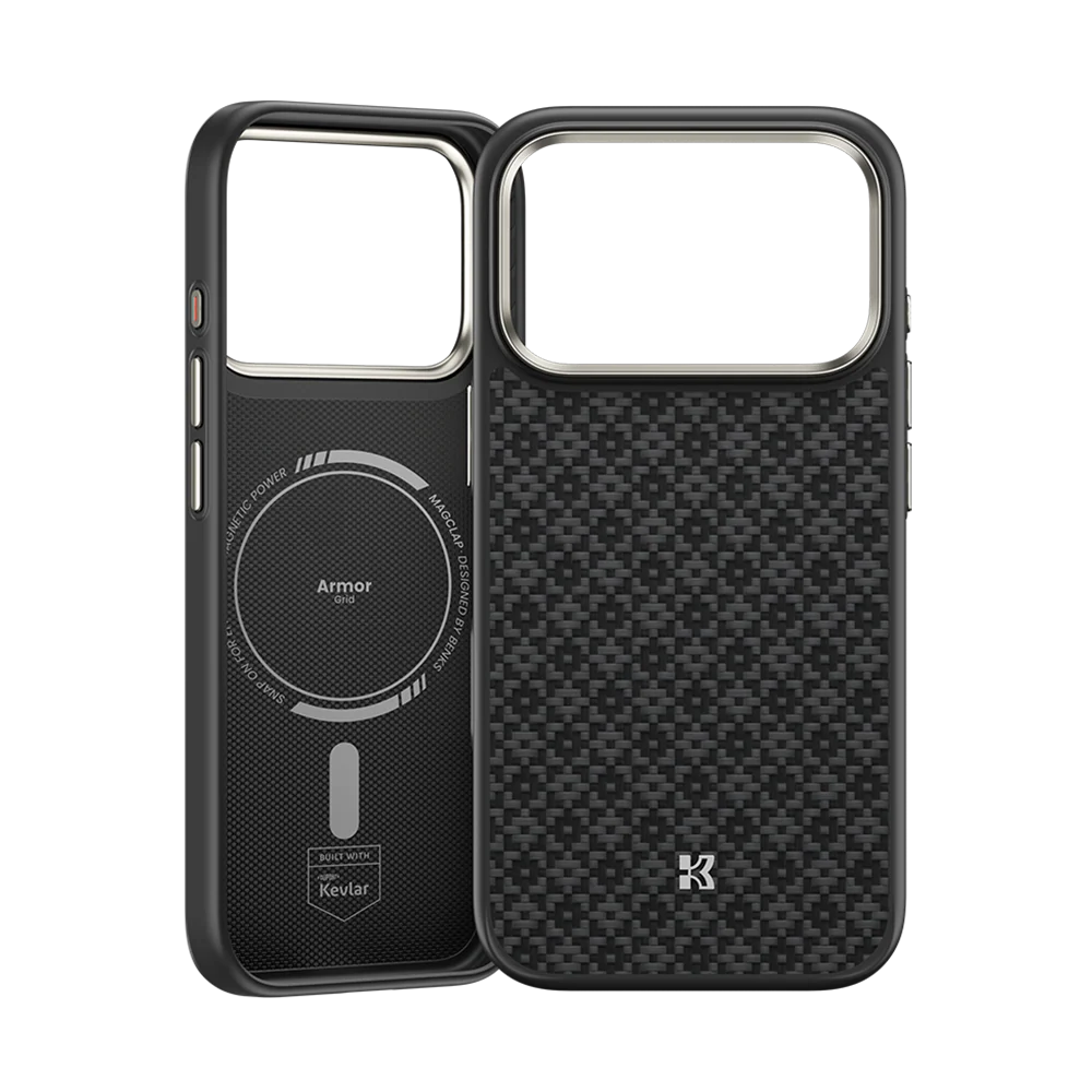 BENKS ArmorGrid ArmorPro Case built with Kevlar® Carbon Fibre for iPhone 17 Pro (BLACK) (Default)