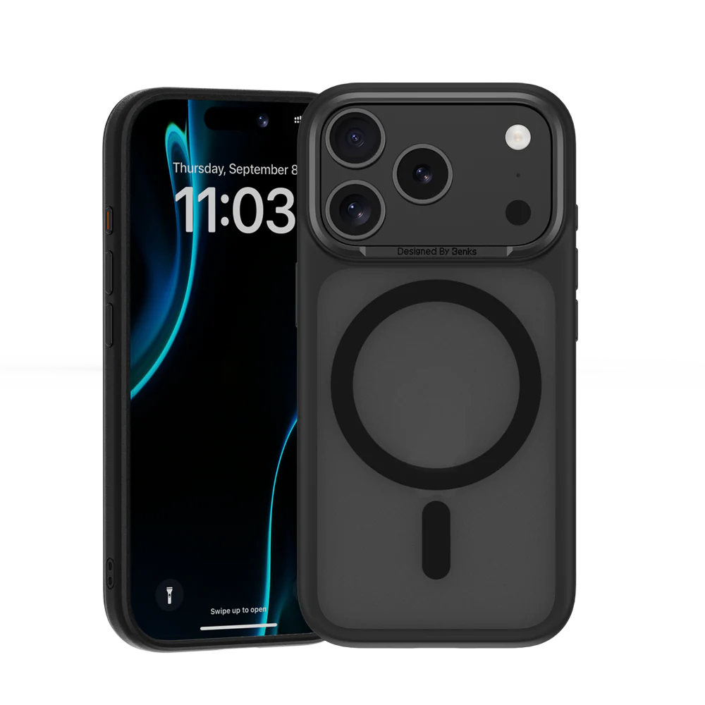 BENKS Mist Series Matte Finish Case for iPhone 17 Pro  (BLACK) (Default)