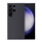 Samsung Galaxy S24 Ultra Carbon Fiber Aramid Kevilar Case - Black Mobile Case by CoverMeUp - Style 6