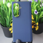 DFANS Chrome Leather Case with Hinge Protection-Samsung Galaxy Z Fold 8 Series Mobile Case by CoverMeUp - Style 5