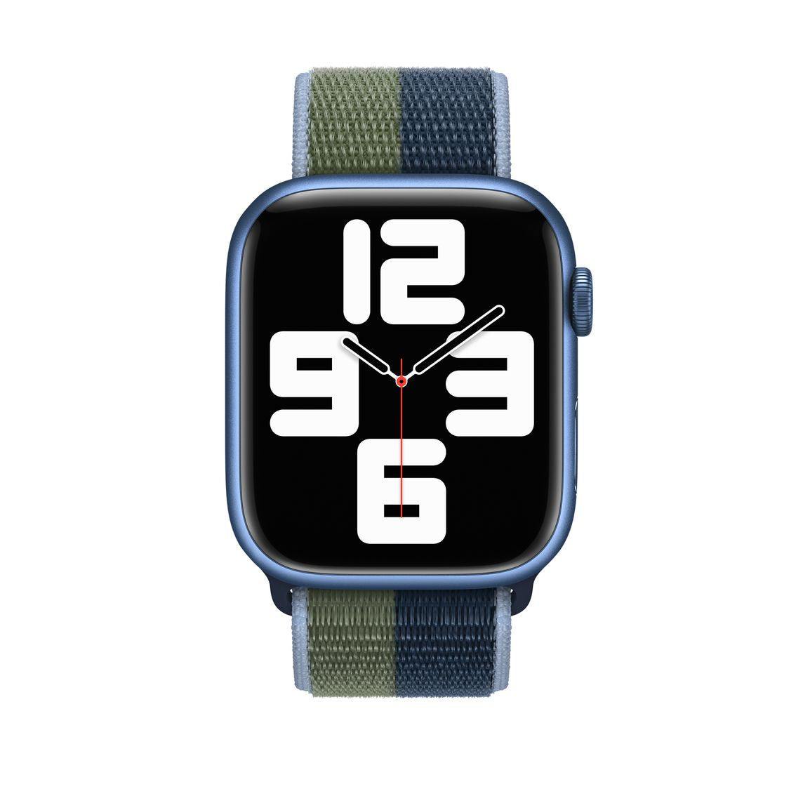 Blue/Moose Green Sports Loop for iWatch 38mm, 40mm & 41mm Series 1 2 3 4 5 6 7 (Watch Not Included)